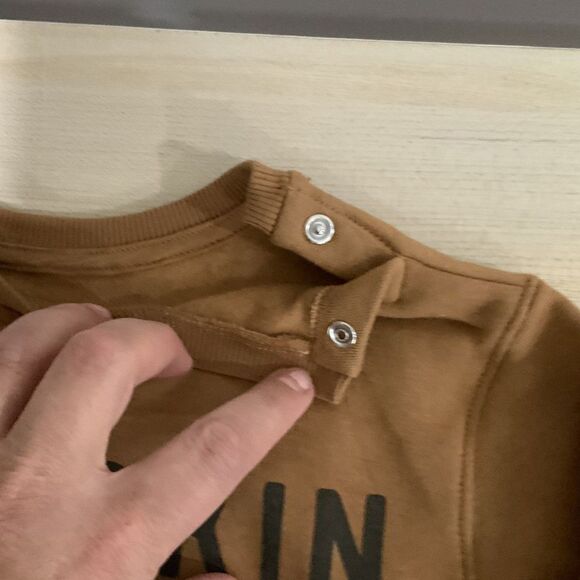 NWT!! Pumpkin Lightweight Sweatshirt Orange/Brown 12Month Old - Picture 4 of 6